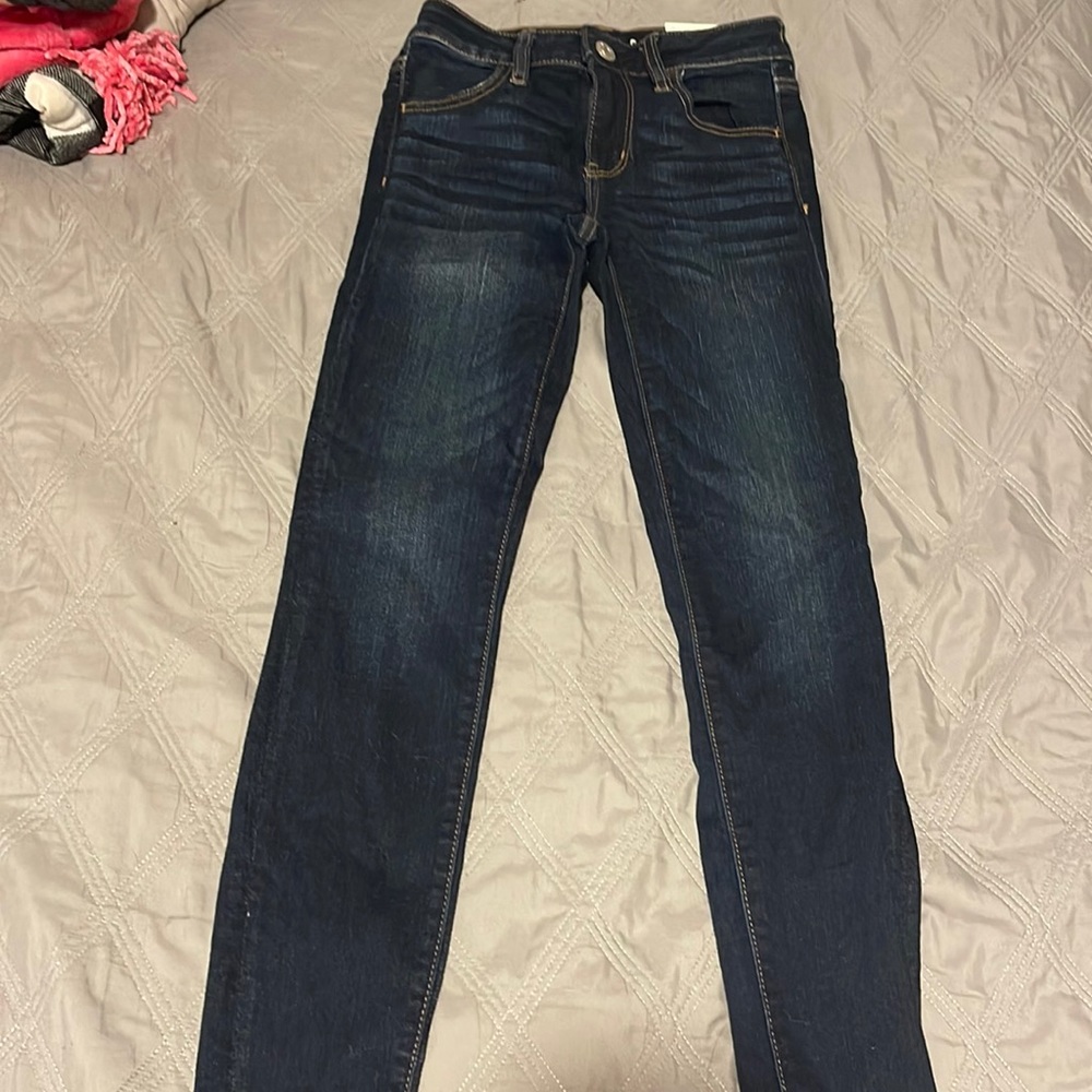 Dark blue jeans